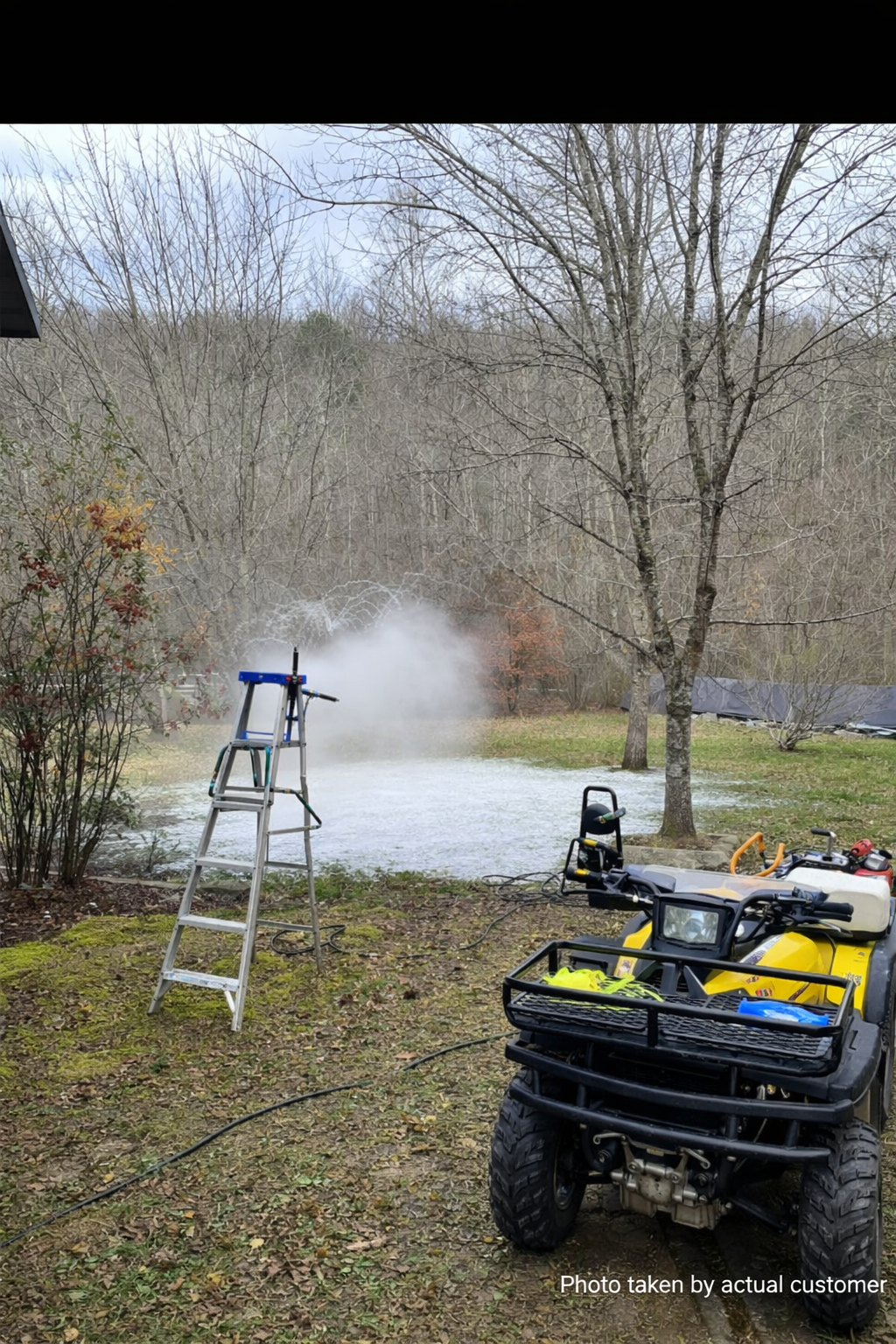 Customer snowmaking equipment in action